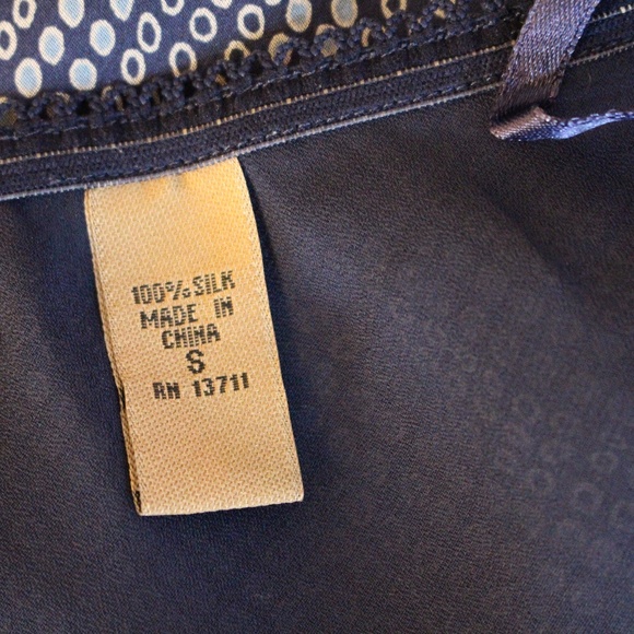 I.e. blue silk skirt with dots - Picture 4 of 6